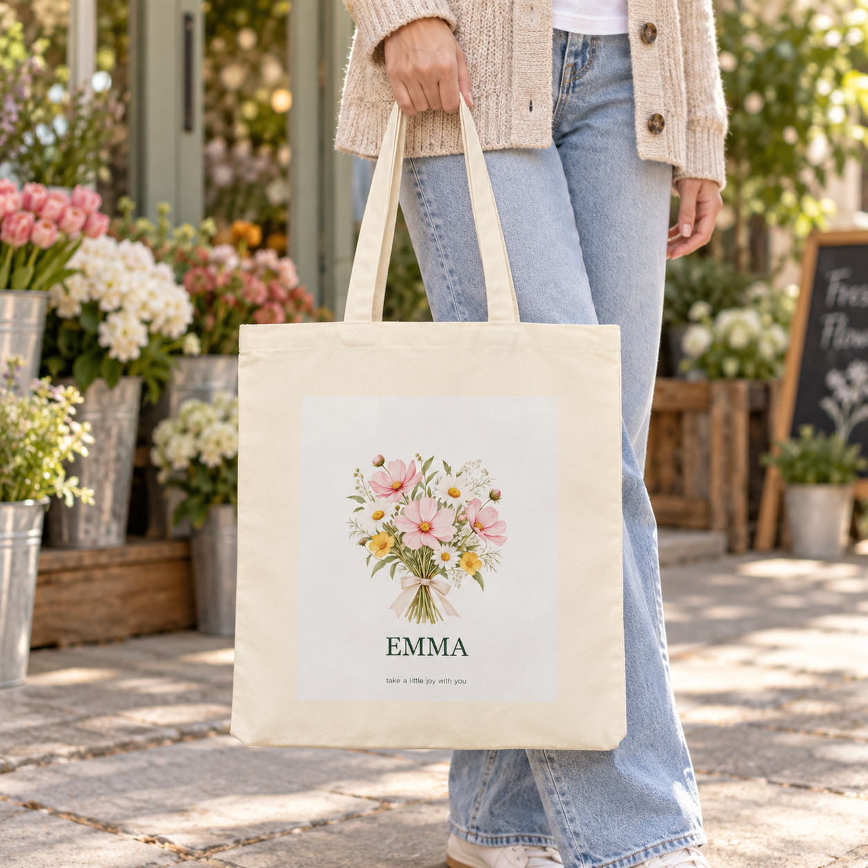 Wildflower Days · Personalized Floral Tote · Standard · sample design
