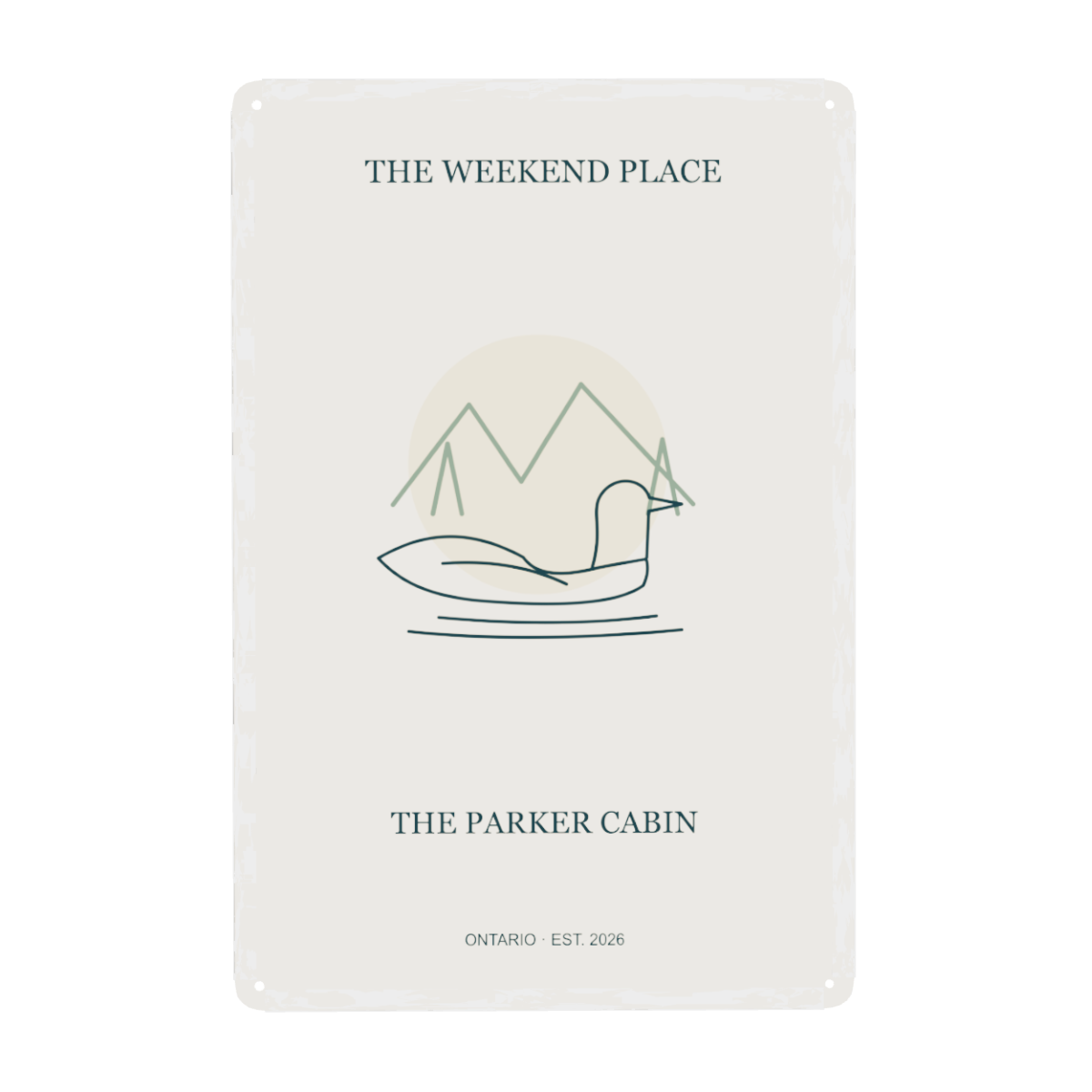The Weekend Place · Personalized Cabin Metal Sign · image 2