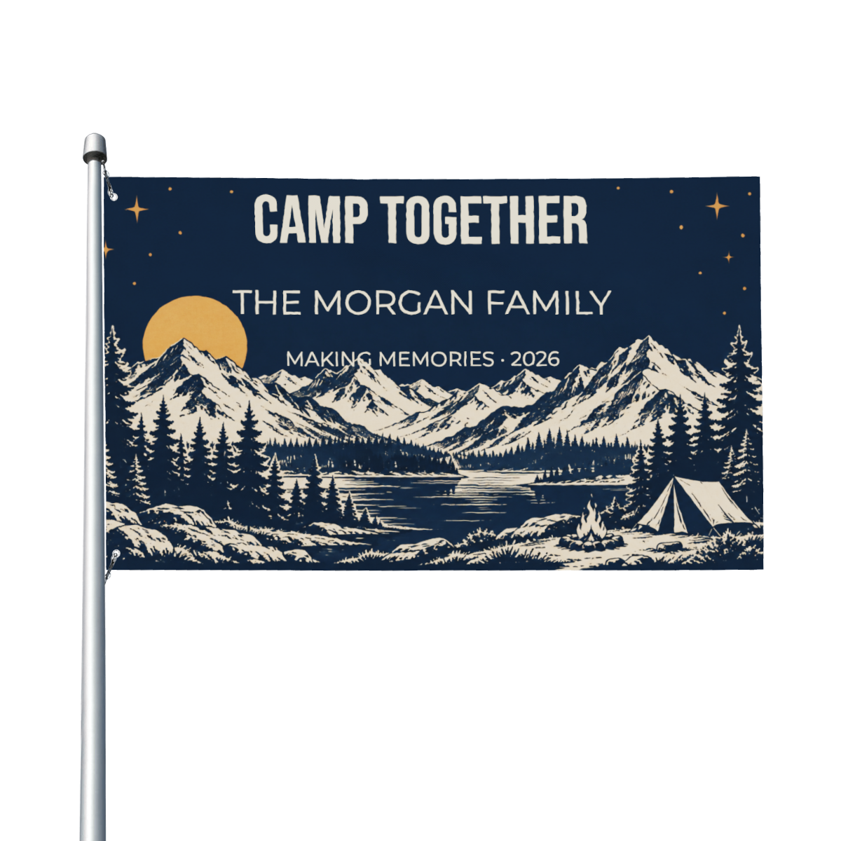 Personalized Family Camp Flag