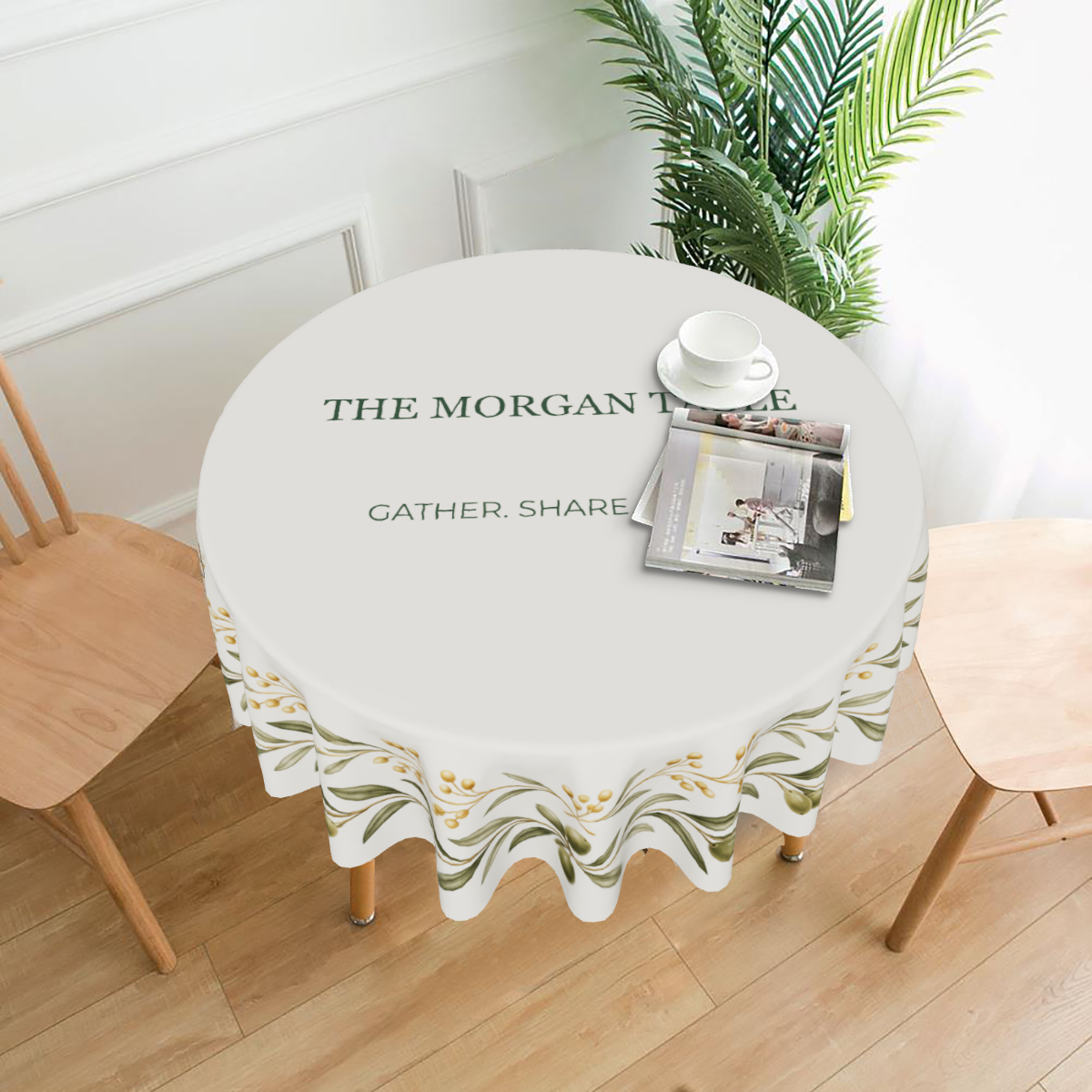 Gather & Grow · Personalized Round Tablecloth · image 2