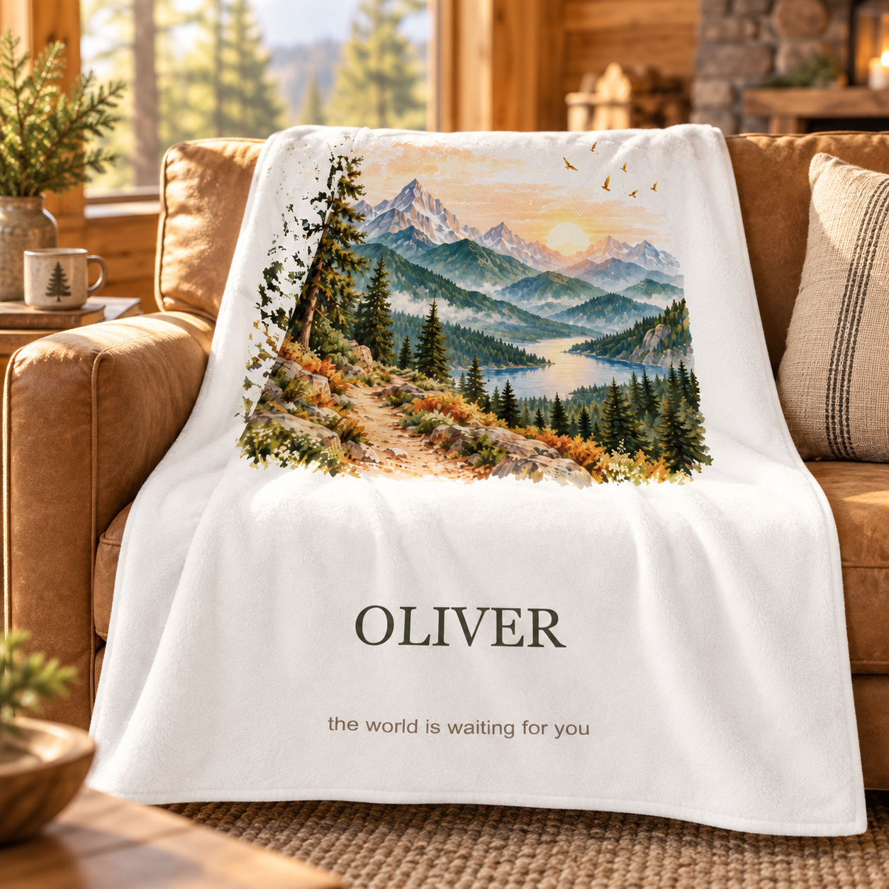 Mountain Dreams · Personalized Adventure Blanket · 60 × 50 in · US