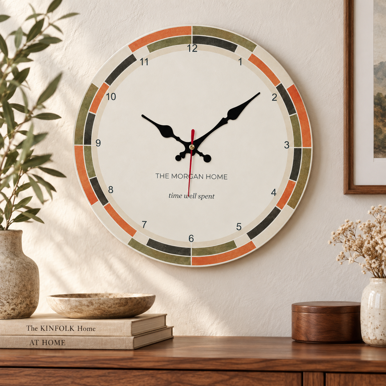 Time Well Spent · Personalized Geometric Clock · One size
