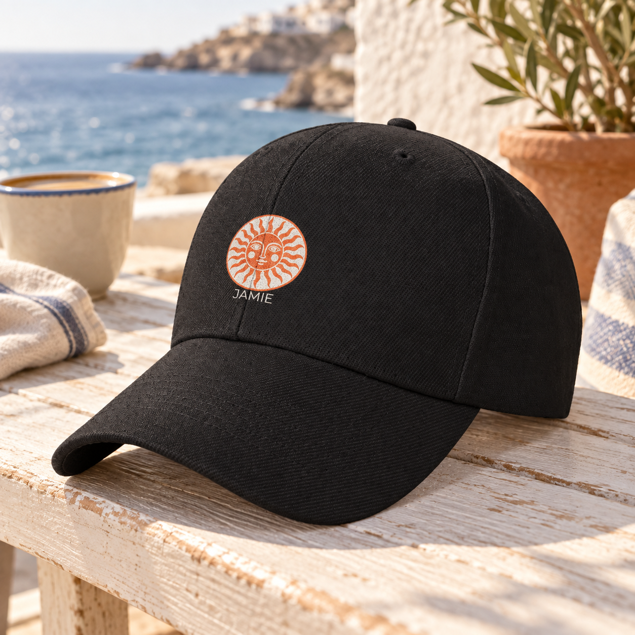 Sun Seeker · Personalized Weekend Cap · Black · One size