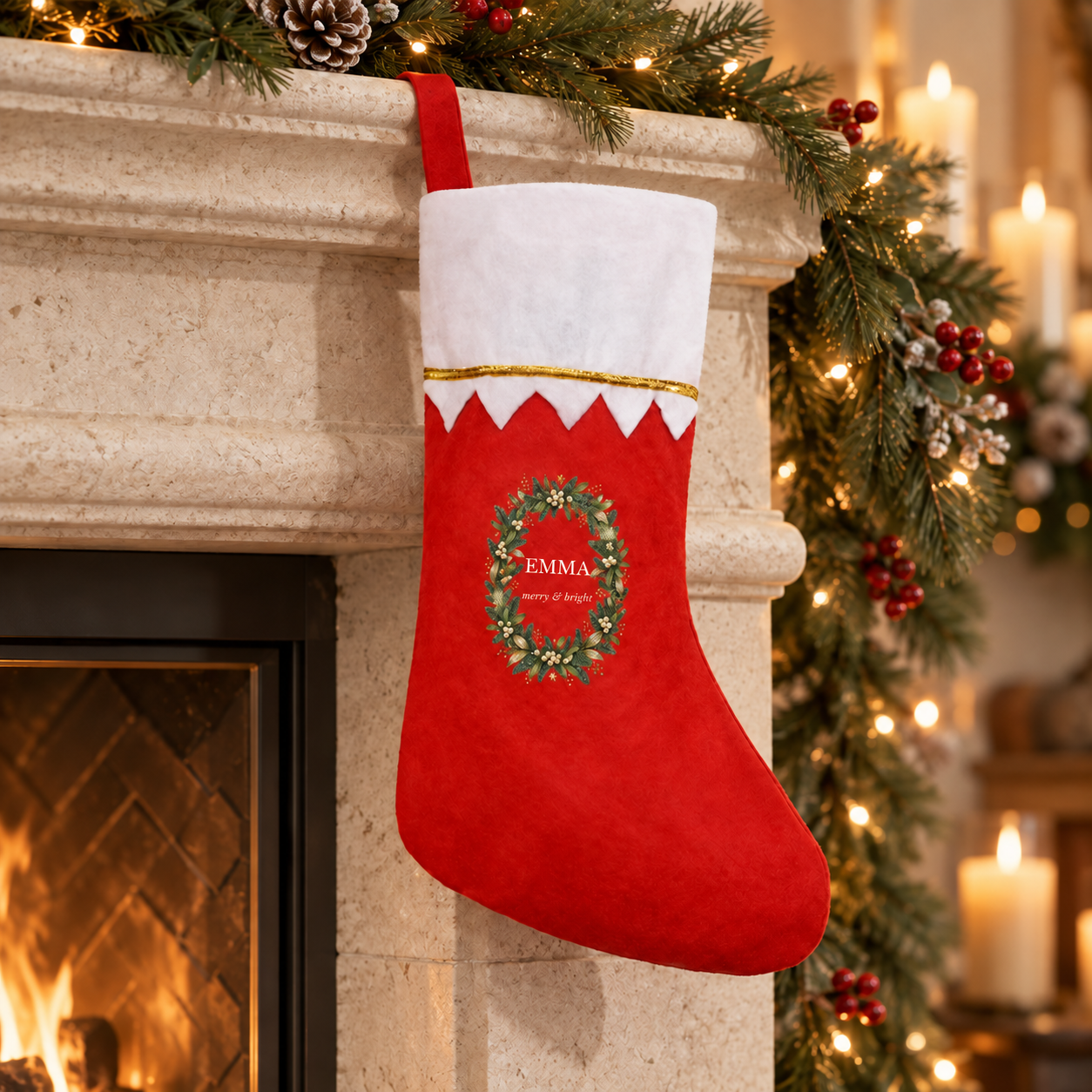 Evergreen Heirloom · Personalized Holiday Stocking · One size