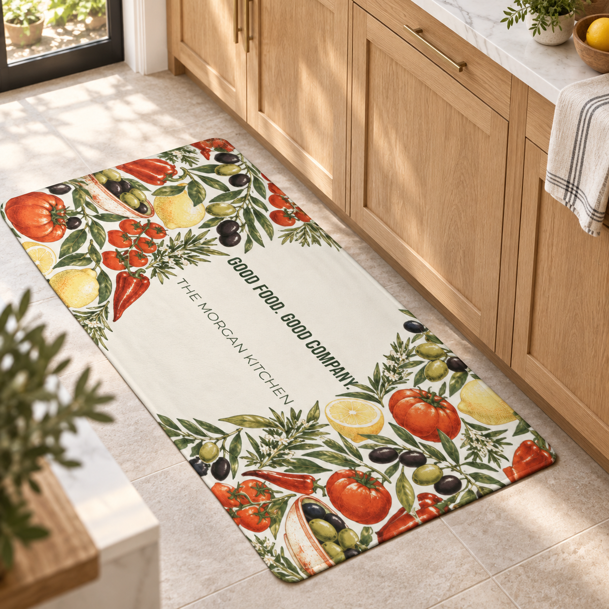 Pantry Poetry · Personalized Kitchen Runner · 45 × 120 cm