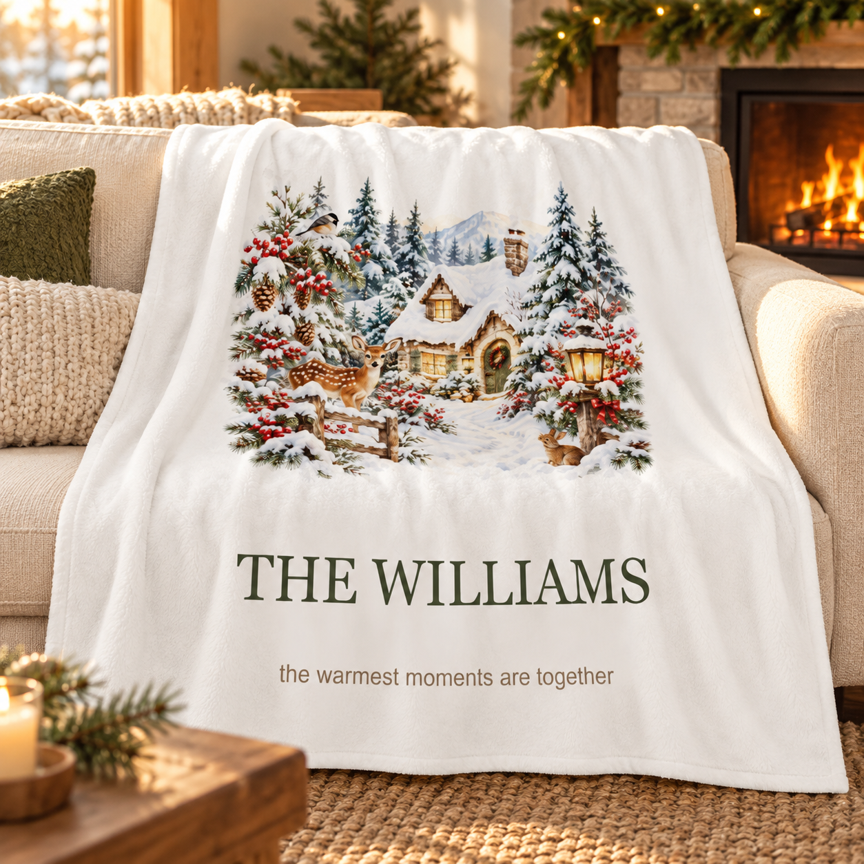 The First Snow · Personalized Winter Keepsake Blanket · 60 × 50 in · US
