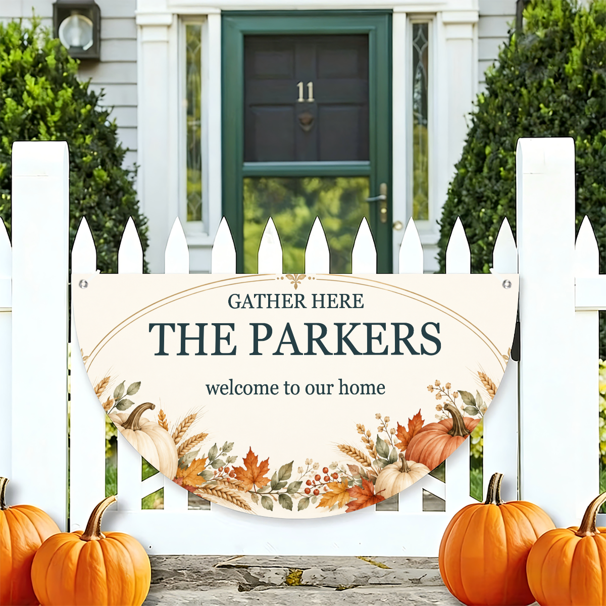 Personalized Harvest Porch Banner