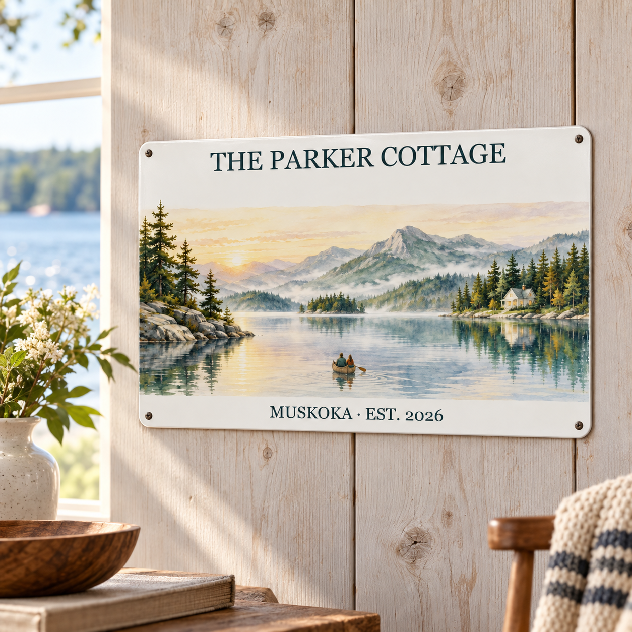 Our Lake Place · Personalized Cottage Metal Sign · One size