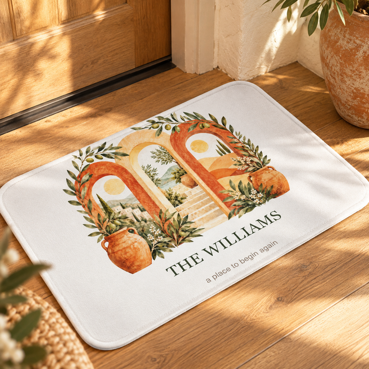 Under One Roof · Personalized Modern Welcome Mat · 50 × 80 cm · US