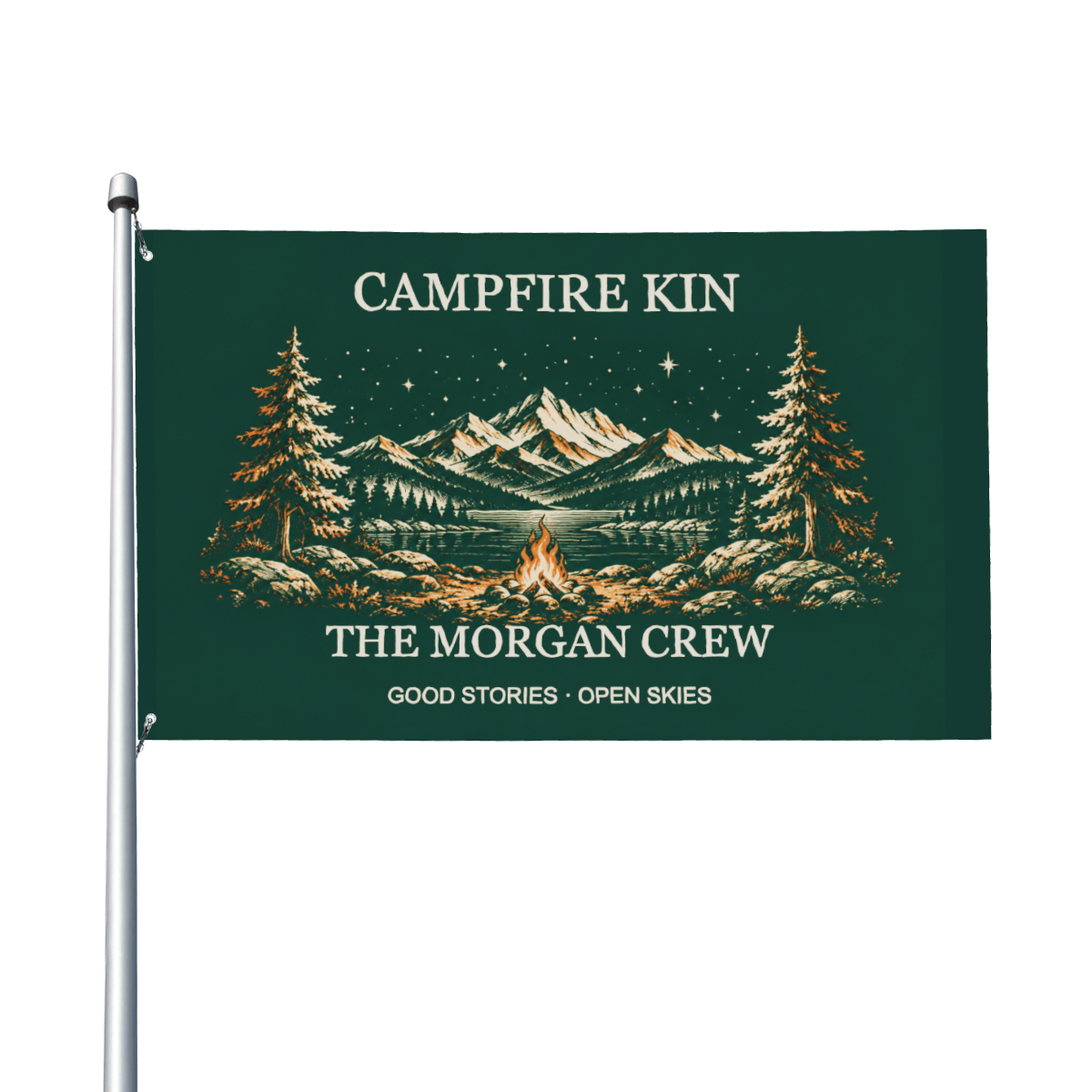 Campfire Kin · Personalized Camping Flag · image 2
