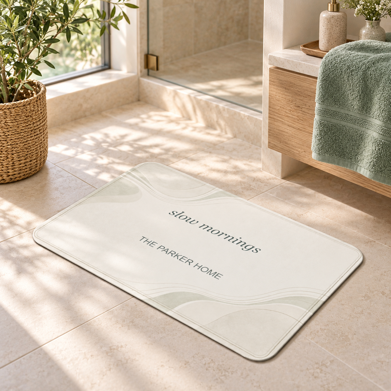 Quiet Ritual · Personalized Spa Bath Mat · 40 × 60 cm