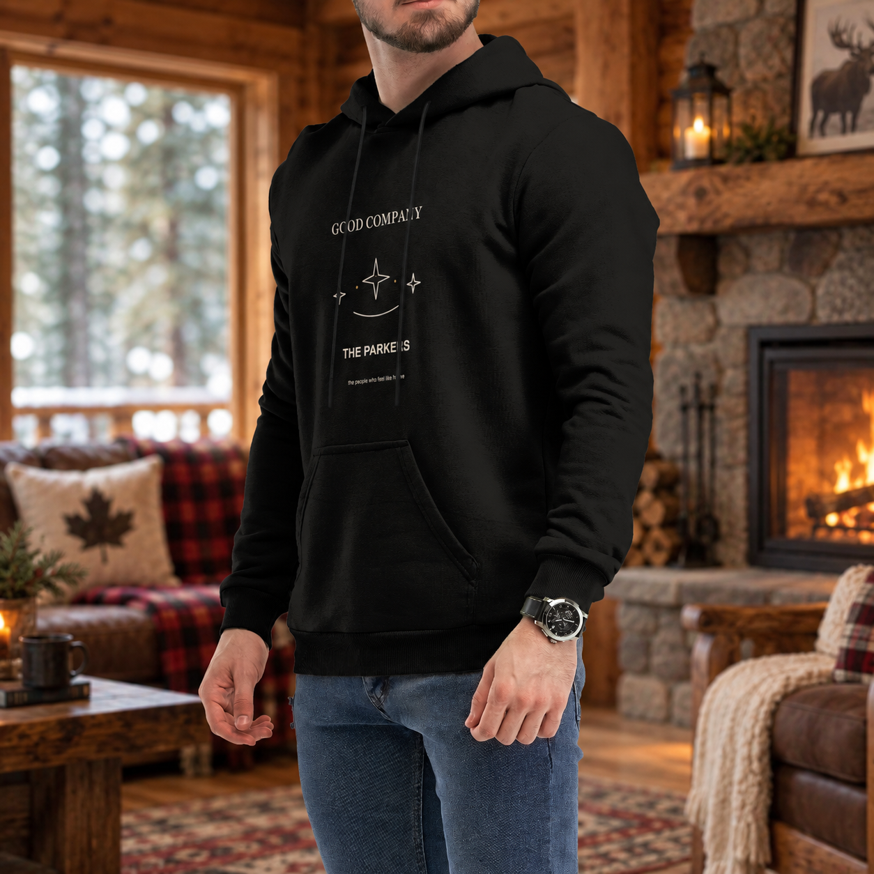 Good Company · Personalized Family Hoodie · Black · M