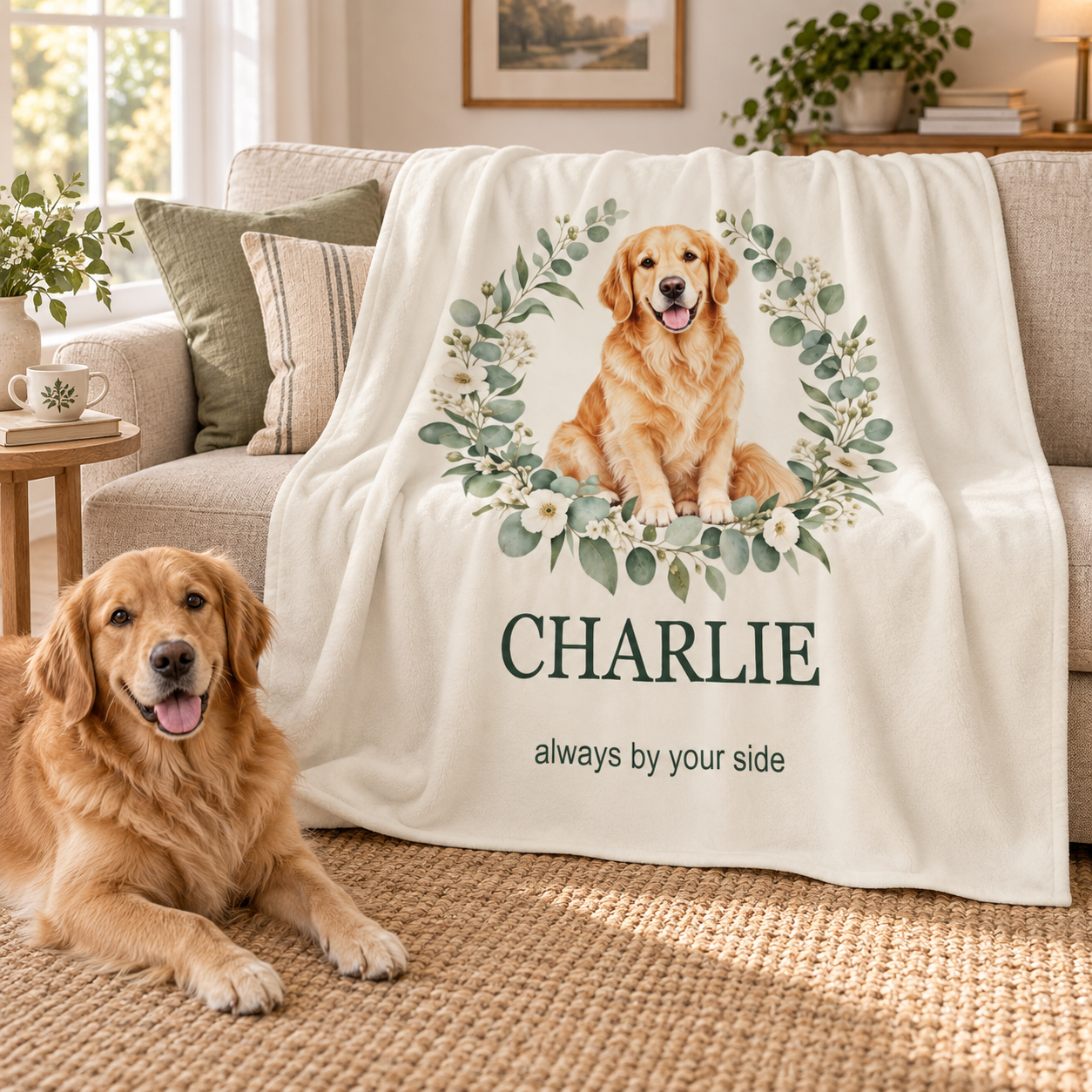 Always By Your Side · Personalized Pet Blanket · 60 × 50 in