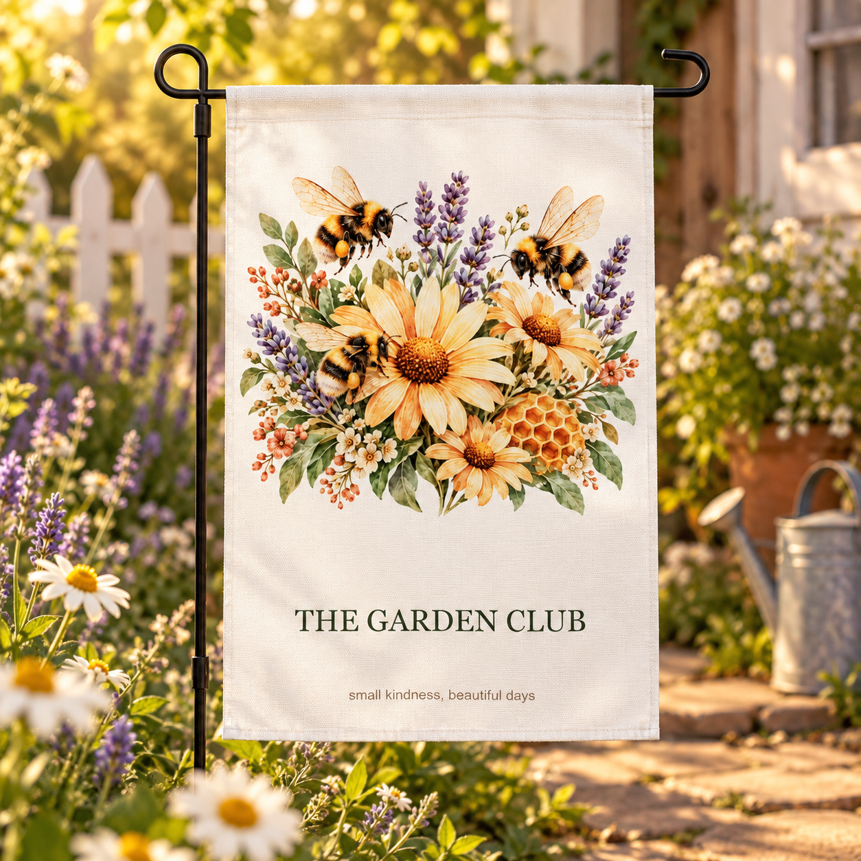 Bee A Little Kinder · Personalized Bee Garden Flag · 18 × 12 in · US