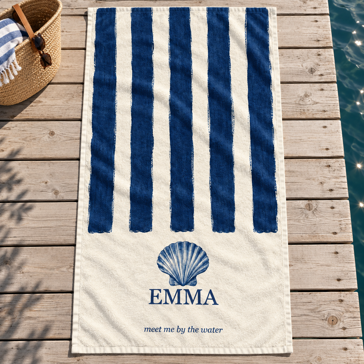 Salt & Sun · Personalized Coastal Name Towel · One size