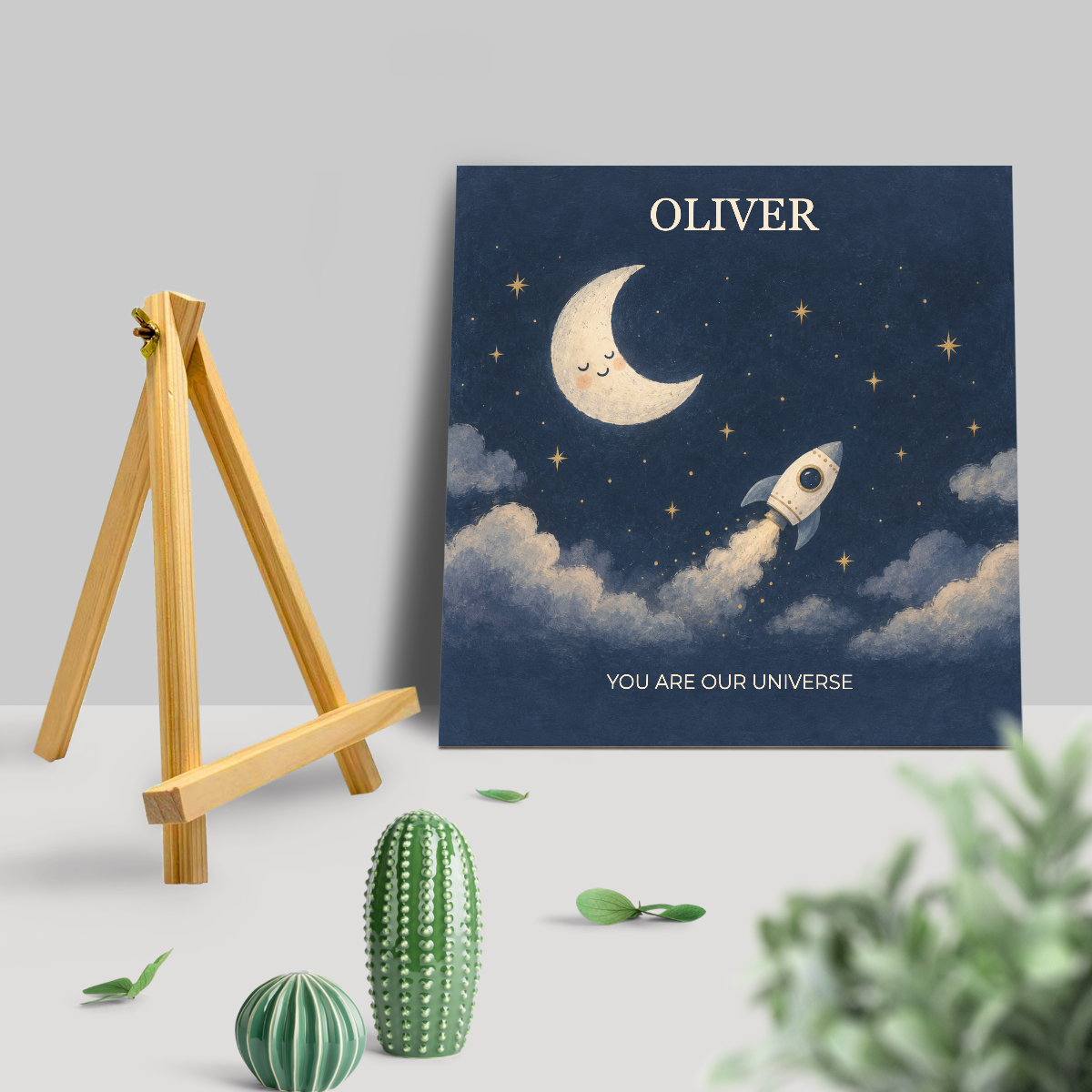 Little Orbit · Personalized Nursery Wood Print · image 2
