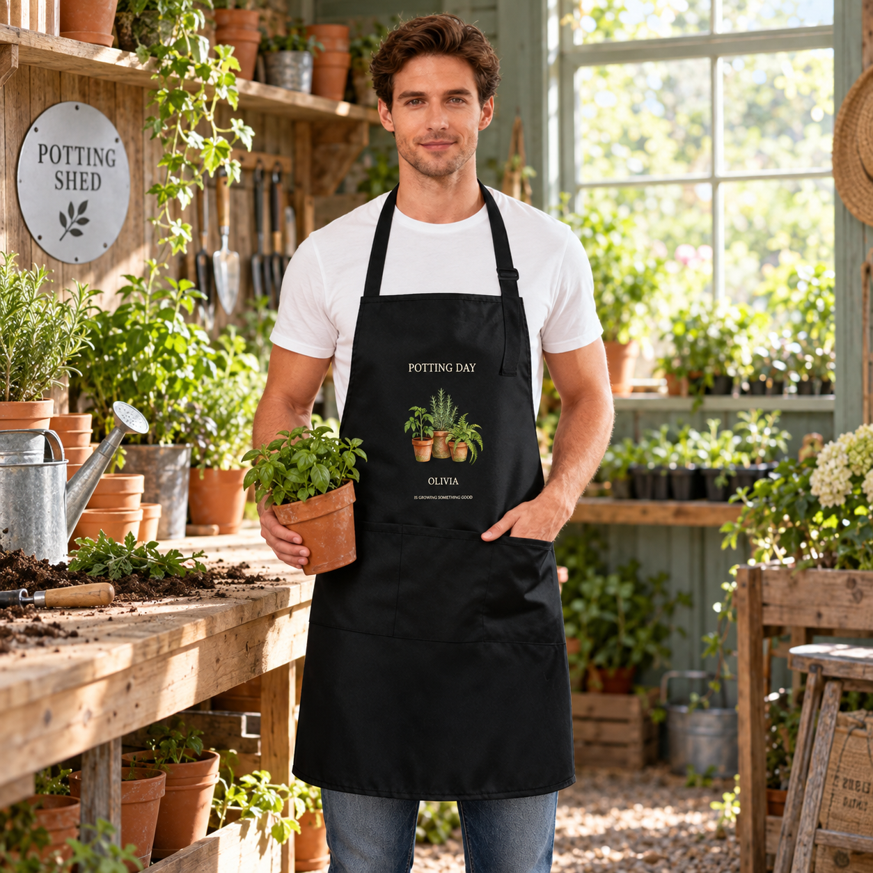Potting Day · Personalized Gardening Apron · One size