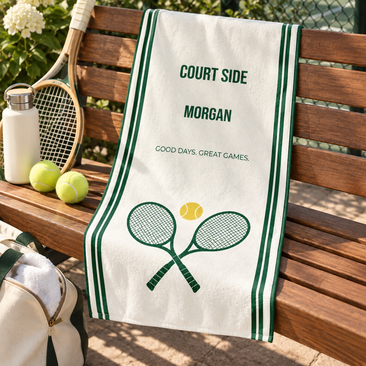Court Side · Personalized Sport Towel · 35 × 75 cm