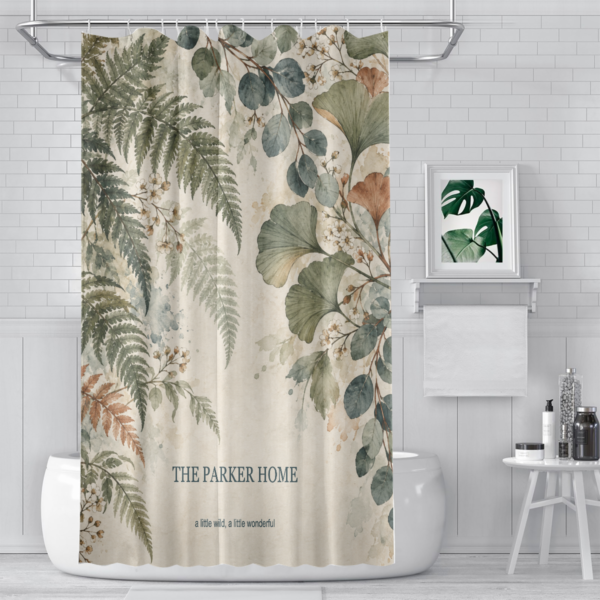 The Secret Garden · Personalized Botanical Shower Curtain · image 2